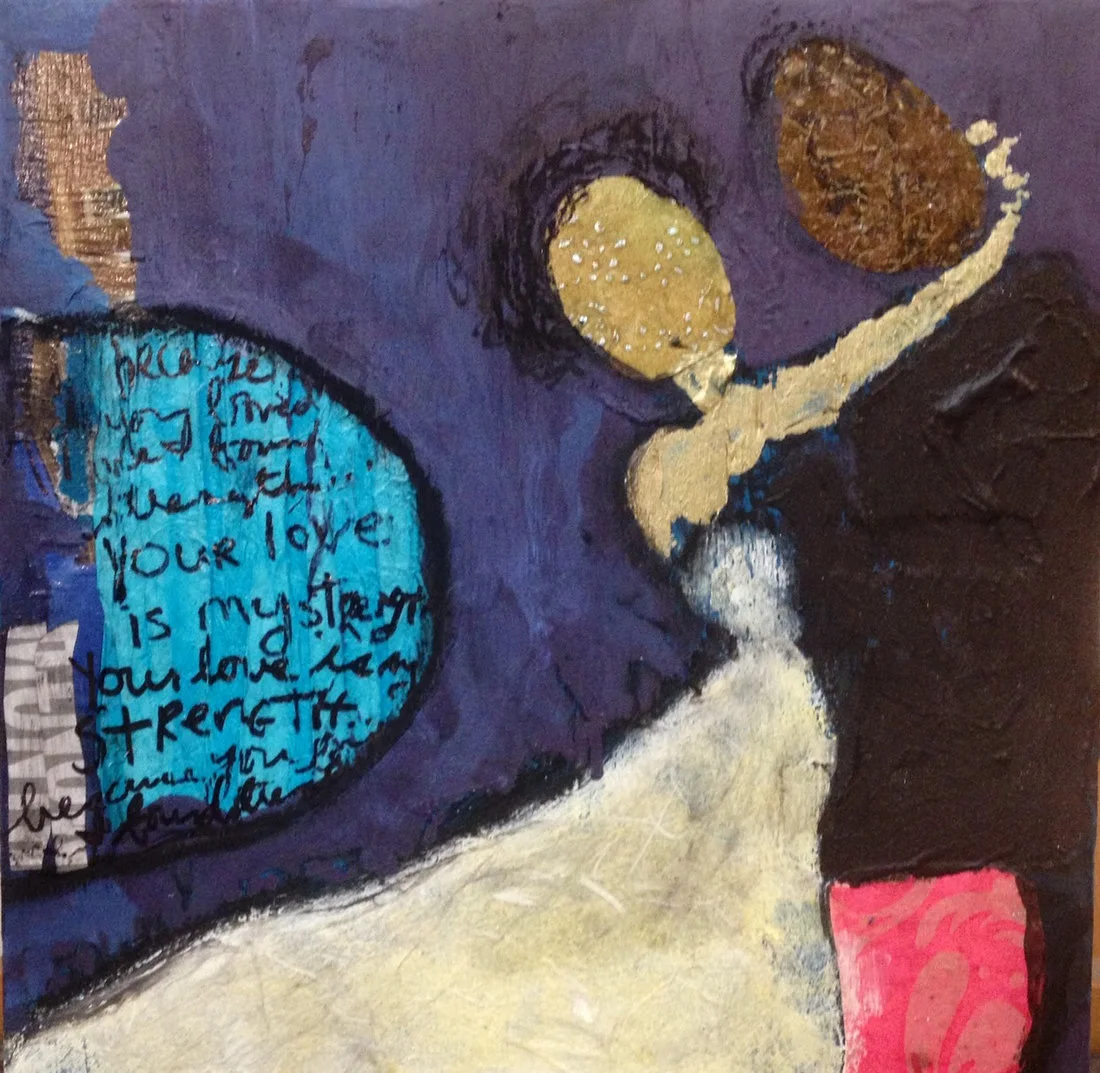Expressive painting from Tye Johnson’s Love Is Messy… Let Go… series